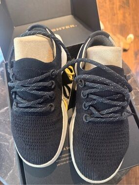 allbirds Tree runner Black Knit Lace-Up Women's Athletic Sneakers